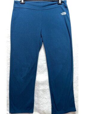 The North Face Womens TKA 100 Fleece Pants Blue L/G Lightweight Warm Activewear